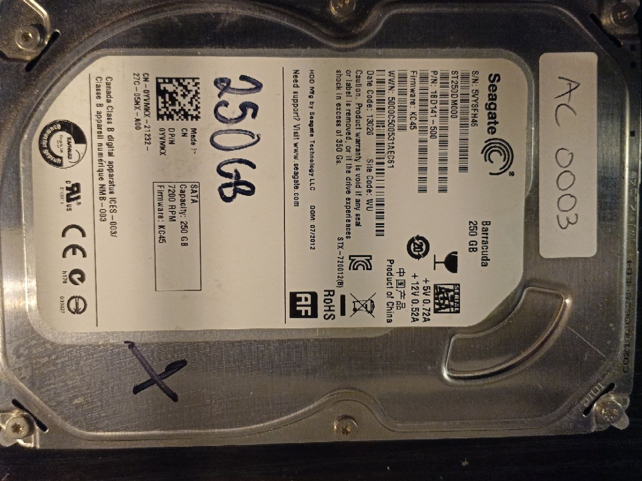 Seagate ST250DM000 250GB donor drive