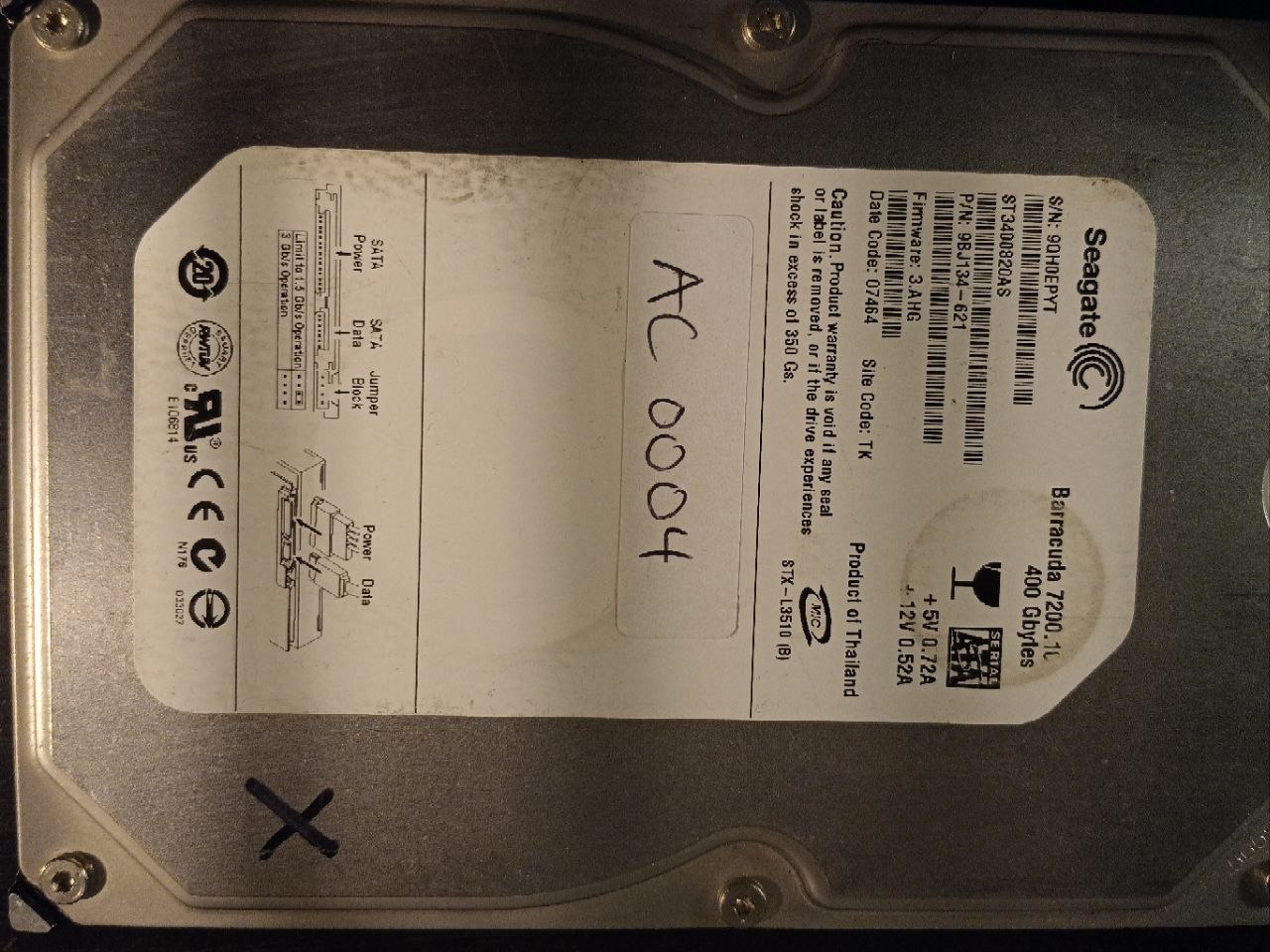 Seagate ST3400820AS 400GB donor drive