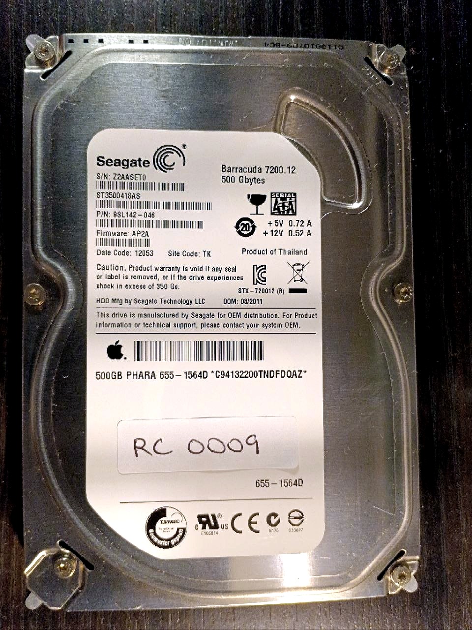Seagate ST3500418AS 500GB donor drive