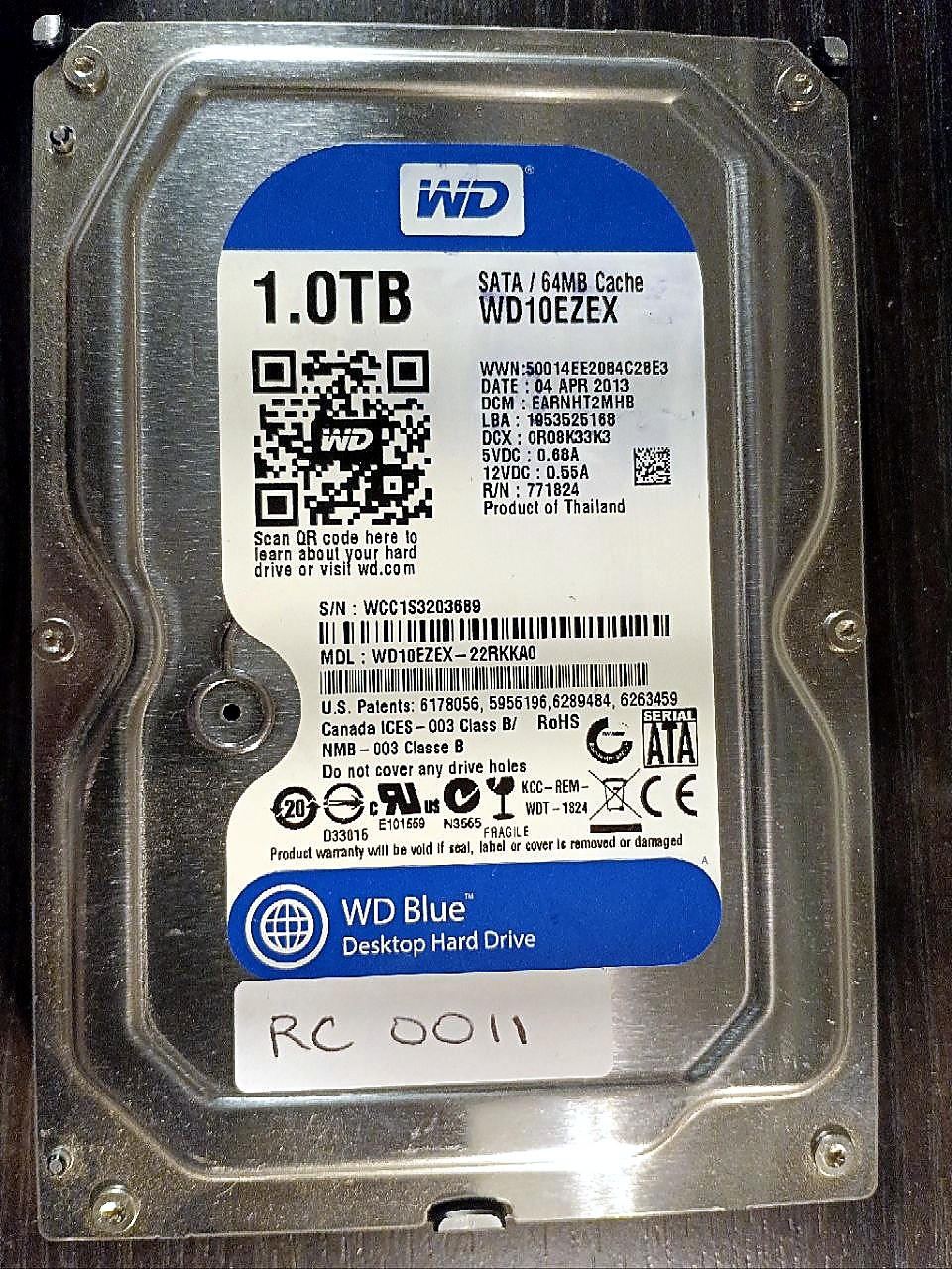 Western Digital WD10EZEX-22RKKA0 1.0TB donor drive