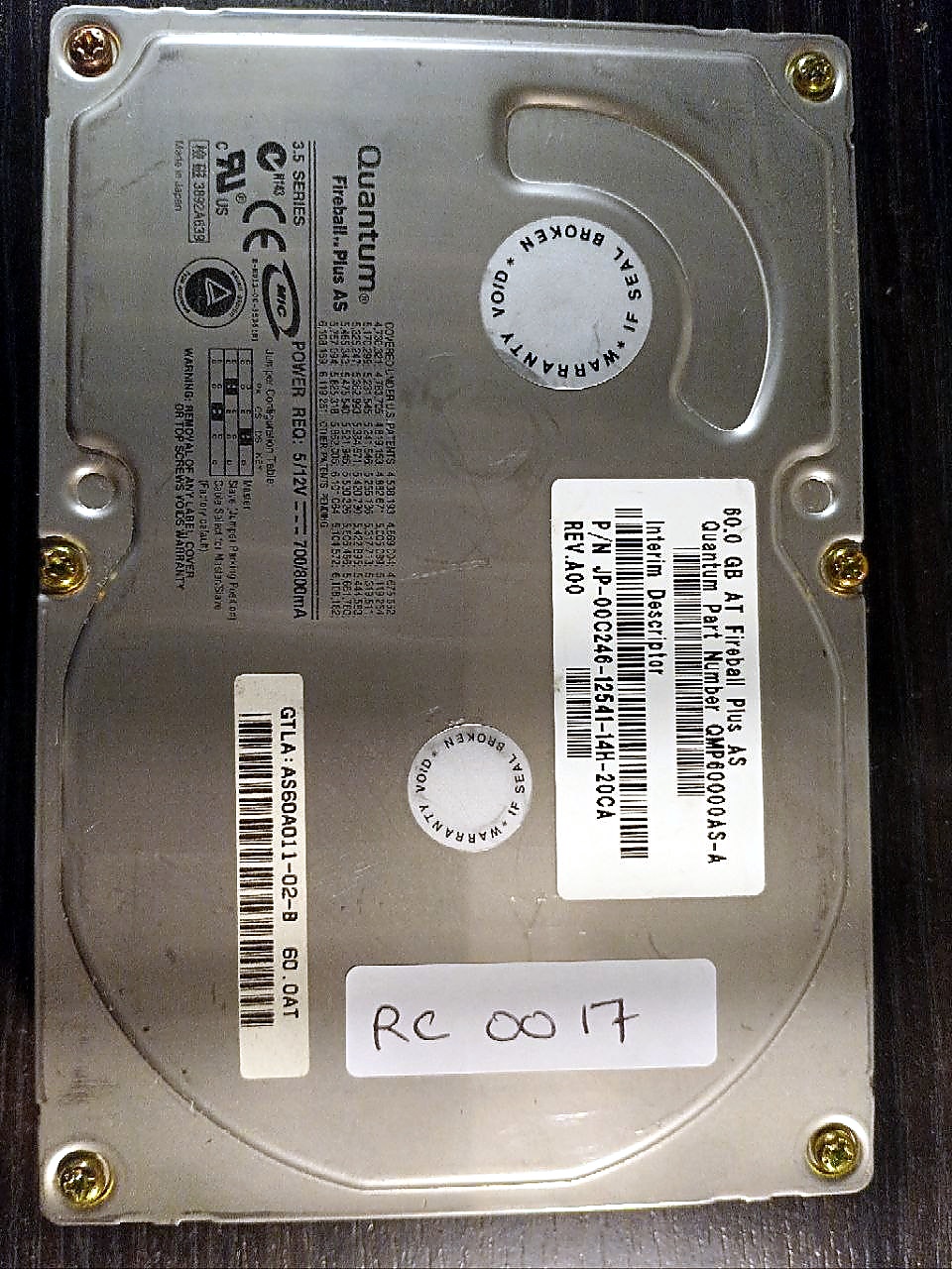 Quantum QMP60000AS-A 60GB donor drive