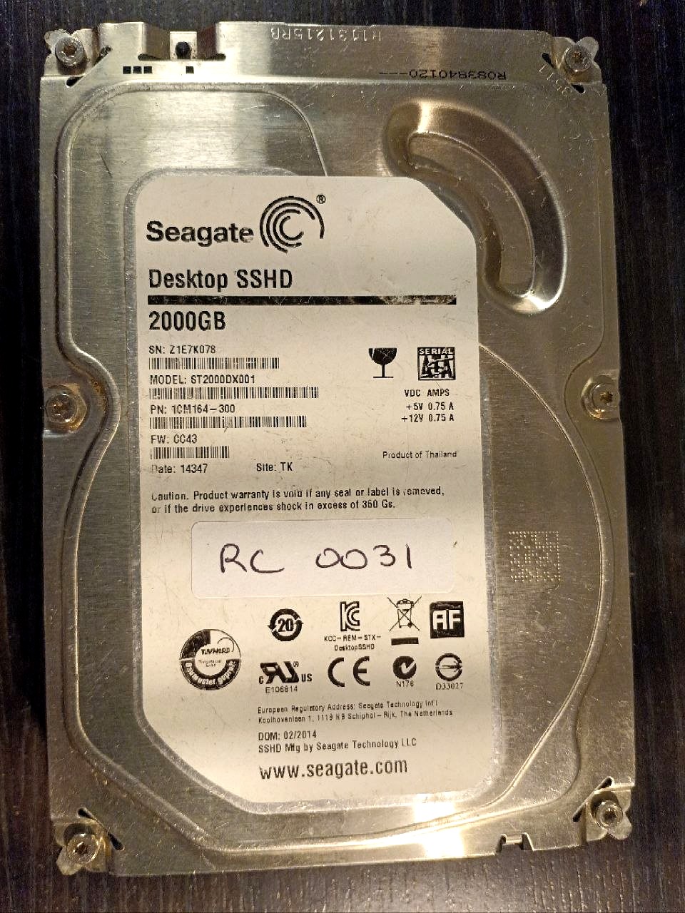 Seagate ST2000DX001 2TB donor drive