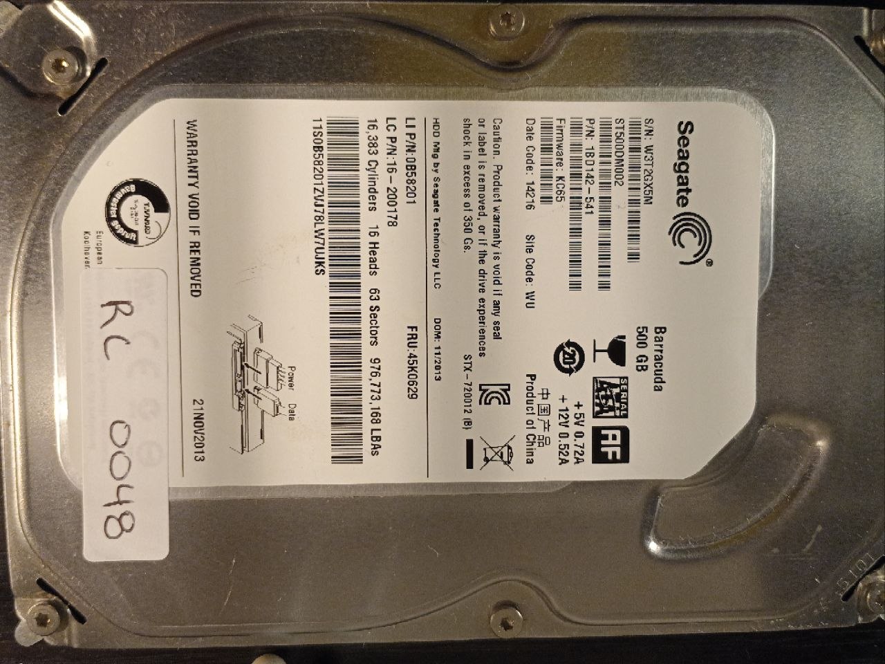 Seagate ST500DM002 500GB donor drive