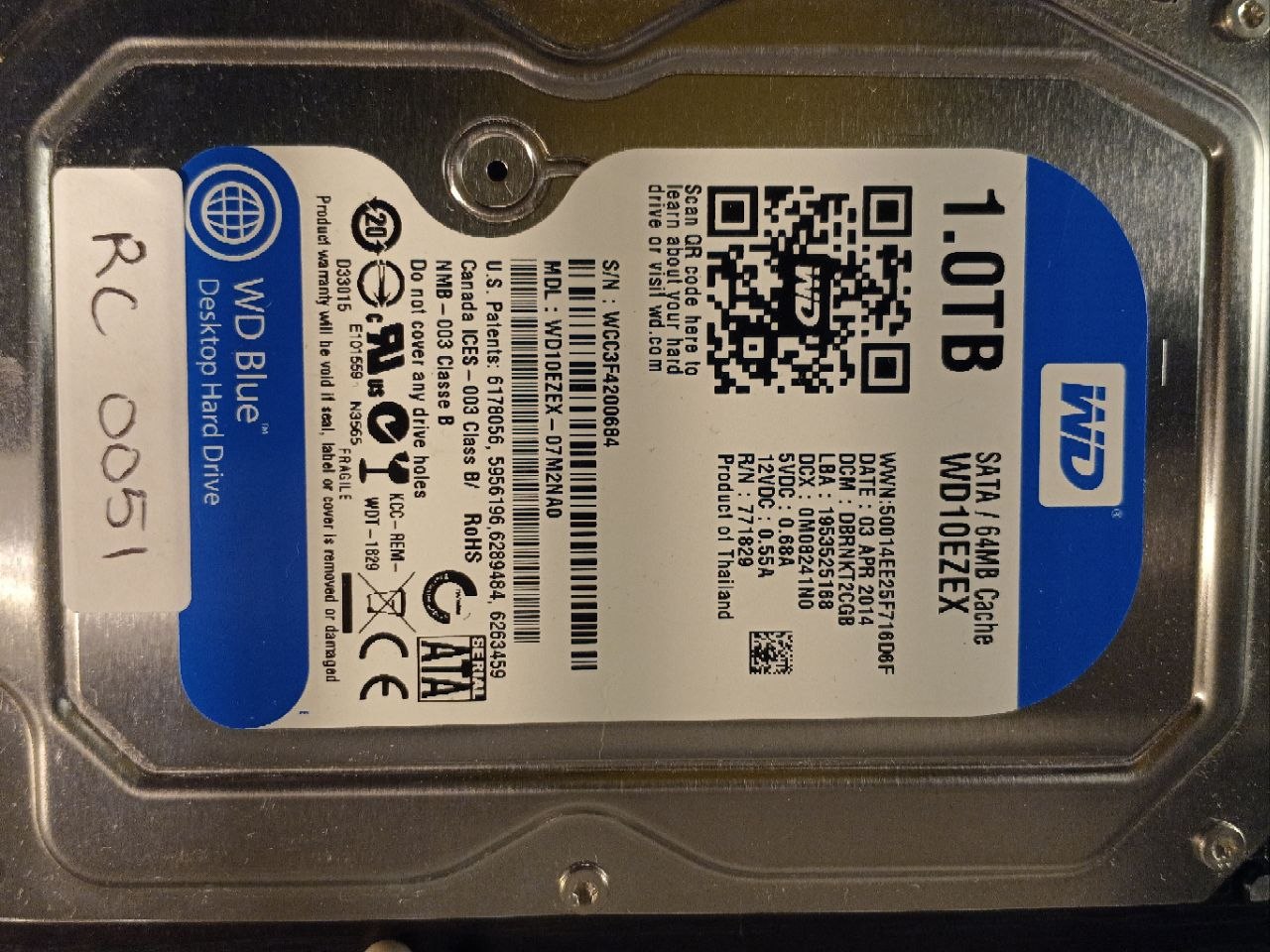Western Digital WD10EZEX-07M2NA0 1TB donor drive
