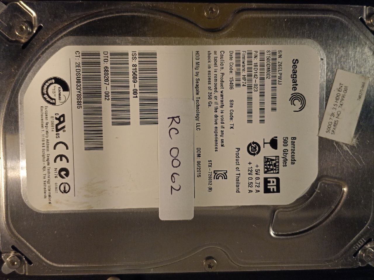 Seagate ST500DM002 500GB donor drive
