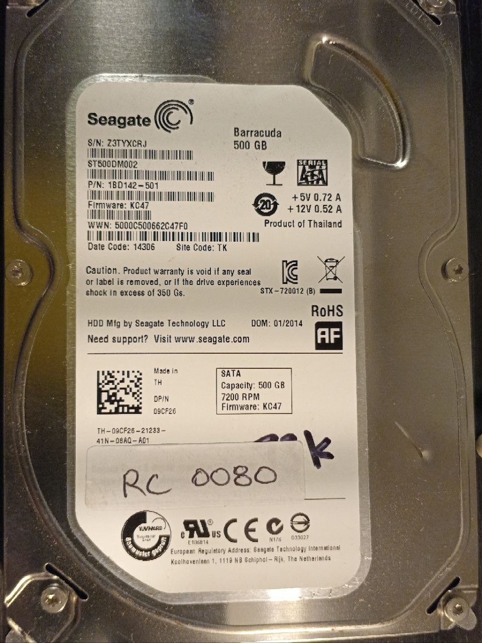 Seagate ST500DM002 500GB donor drive