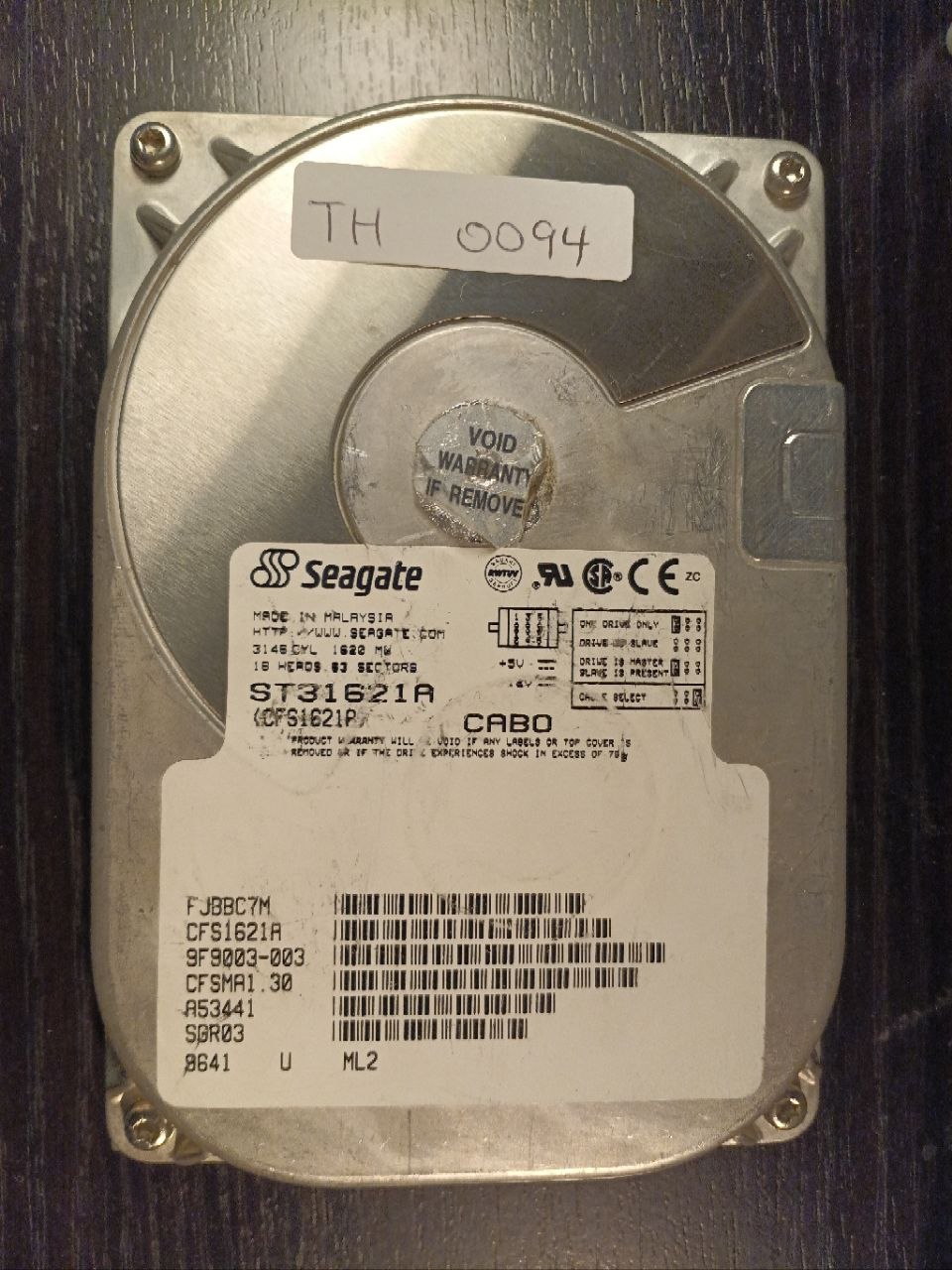 Seagate ST31221A 3.2GB ATA/IDE donor drive (TH0094)