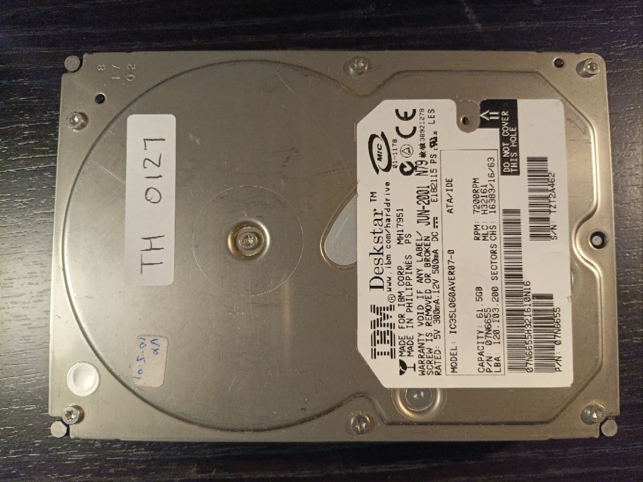 IBM IC35L060AVER07-0 61.5GB ATA/IDE donor drive (TH0127)